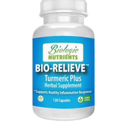 Bio-Relieve herbal anti-inflammatory and pain relief supplement bottle