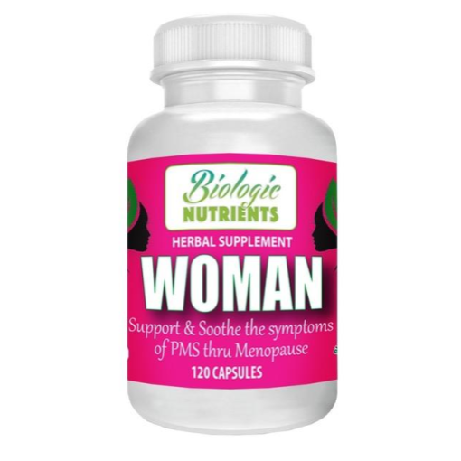 Naturally Vital WOMAN herbal supplement bottle on a neutral background