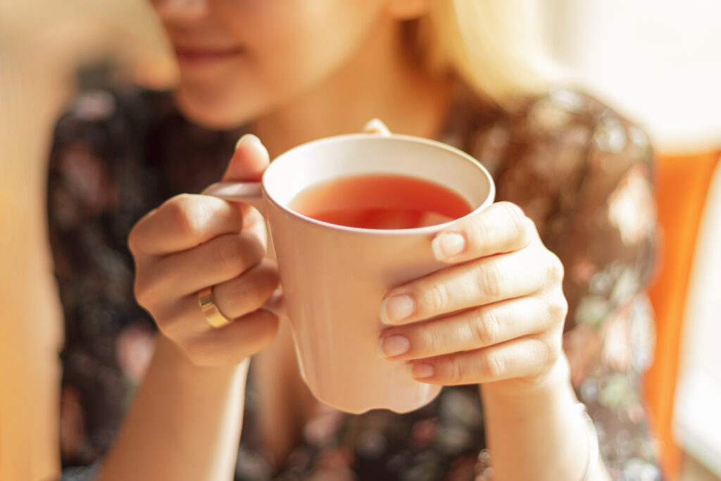 tea meditation moment steam cup peaceful focus