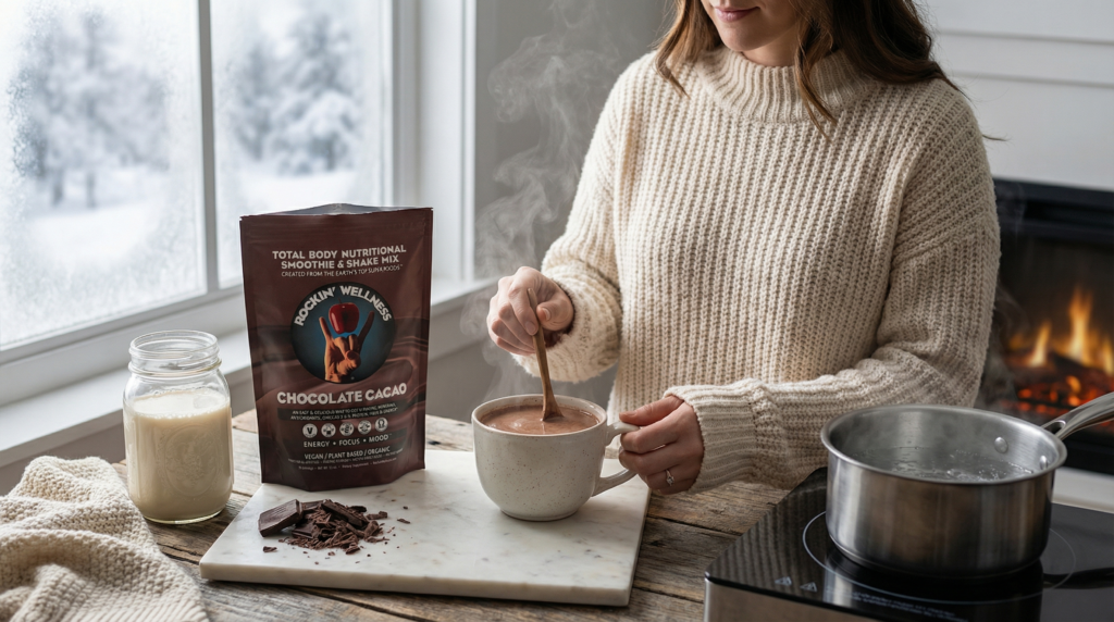 warm winter morning chocolate cacao drink ritual